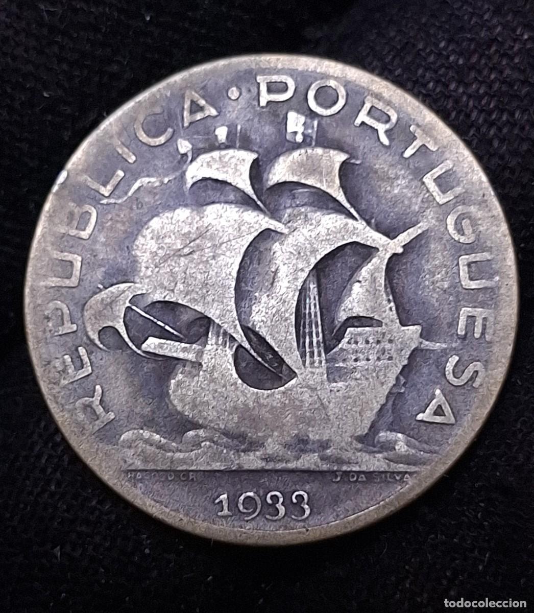 Monedas antiguas de Europa: Portugal - 5 Escudos 1933 PLATA