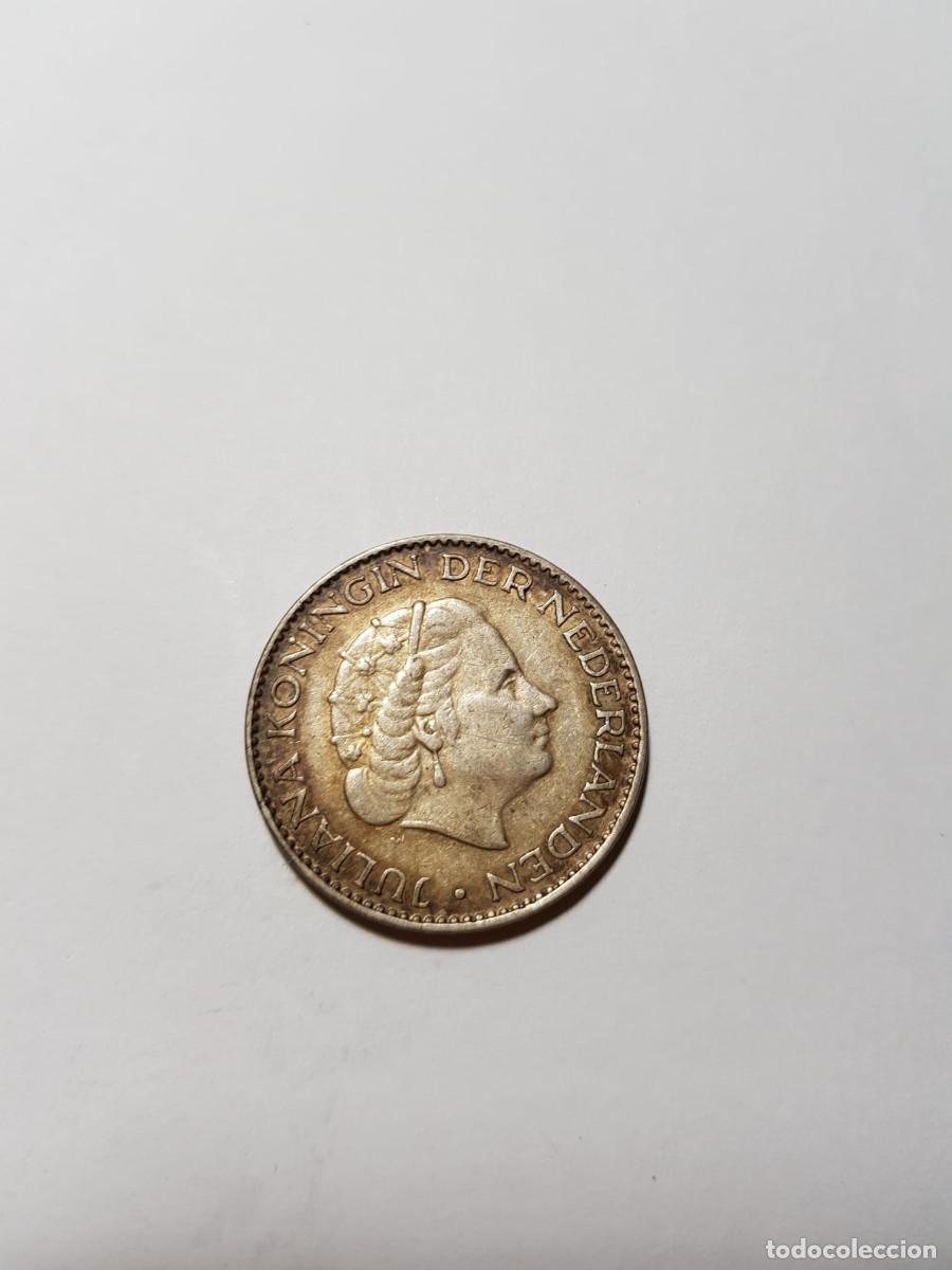 Monedas antiguas de Europa: HOLANDA-1 GULDEN-1955-PLATA