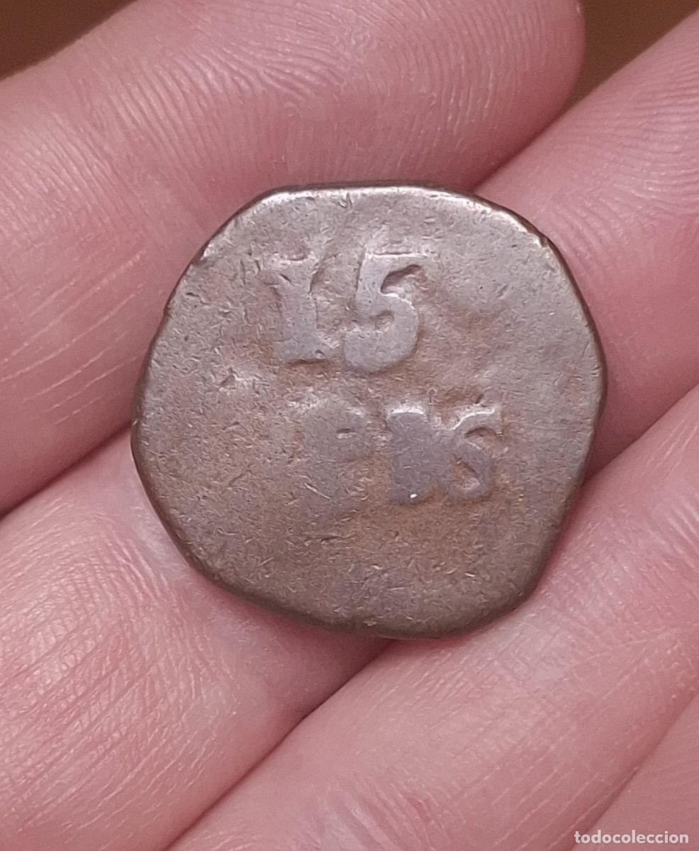Monedas antiguas de Europa: India Portuguesa - 15 Reis RARA