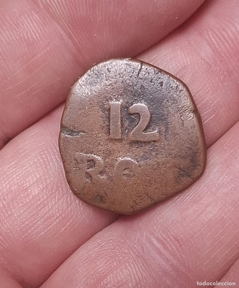 Monedas antiguas de Europa: India Portuguesa - 12 Reis RARA