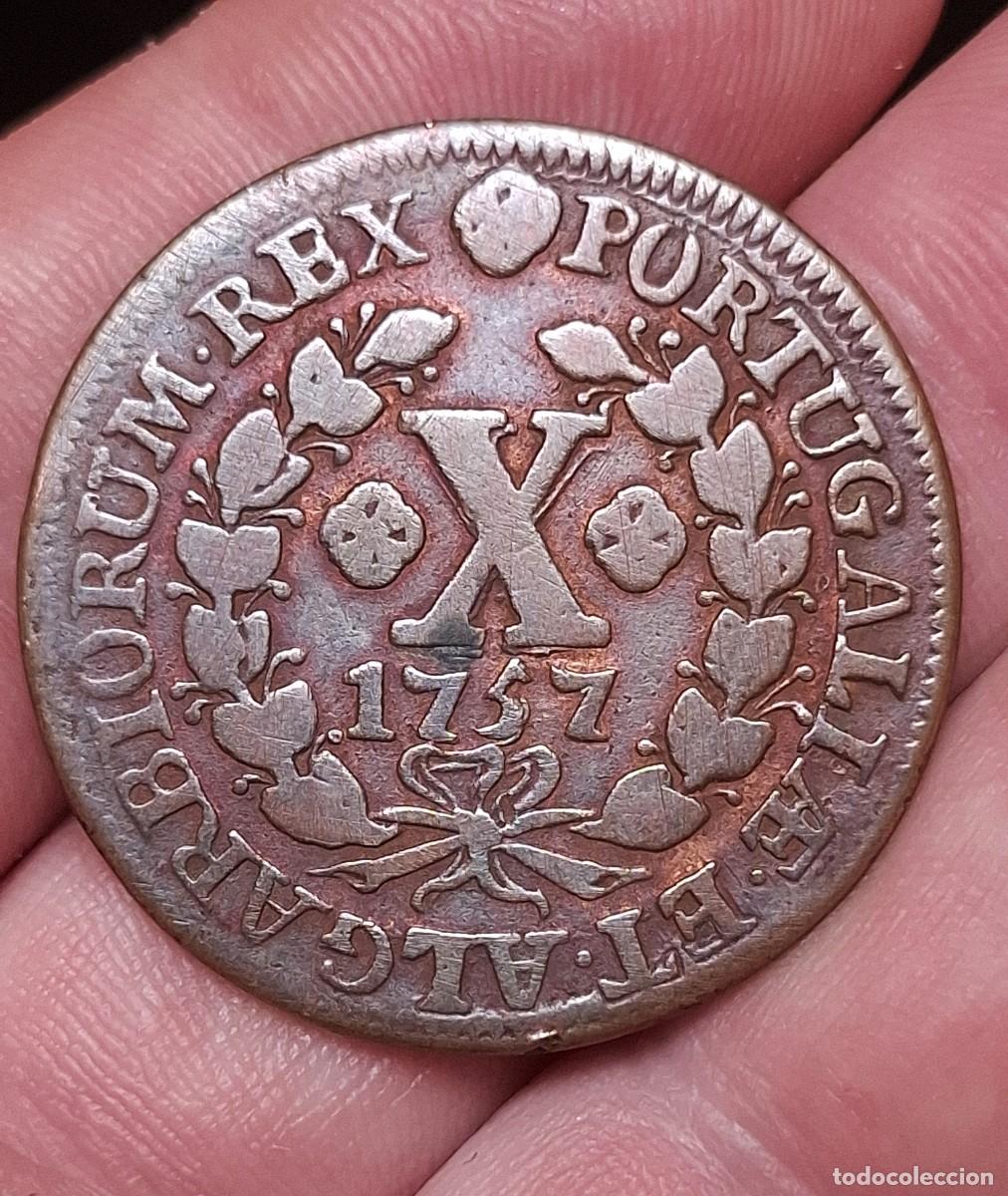 Monedas antiguas de Europa: Portugal - 10 Reis 1757