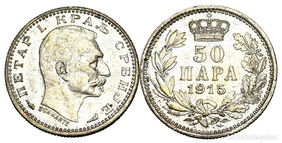 Monedas antiguas de Europa: SERBIA - 50 PARA - 1916 - PLATA - XF40/E.B.C++