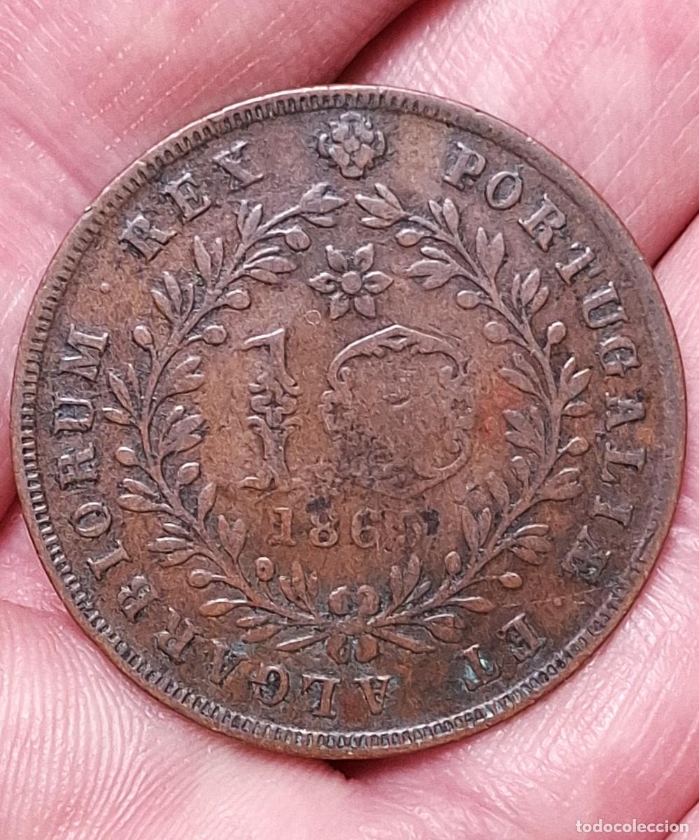 Monedas antiguas de Europa: Portugal - 10 Reis 1865
