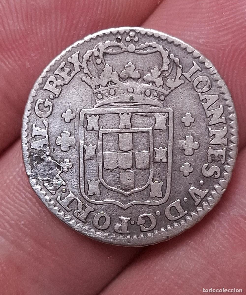 Monedas antiguas de Europa: Portugal - 6 Vint&eacute;ns - Rey Jo&atilde;o V - PLATA