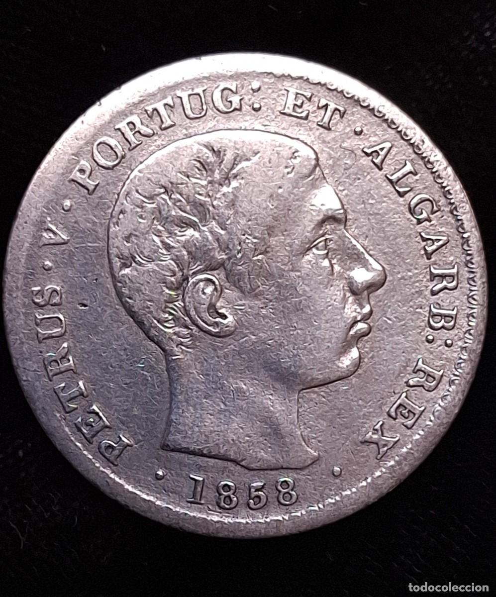 Monedas antiguas de Europa: Portugal - 500 Reis 1858 - PLATA