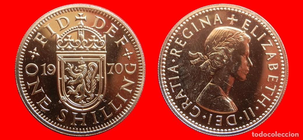 Monedas antiguas de Europa: 1 CHELIN 1970 SCOTTISH SIN CIRCULAR PROOF PROCEDENTE DE BLISTER INGLATERRA REINO UNIDO-9231SC