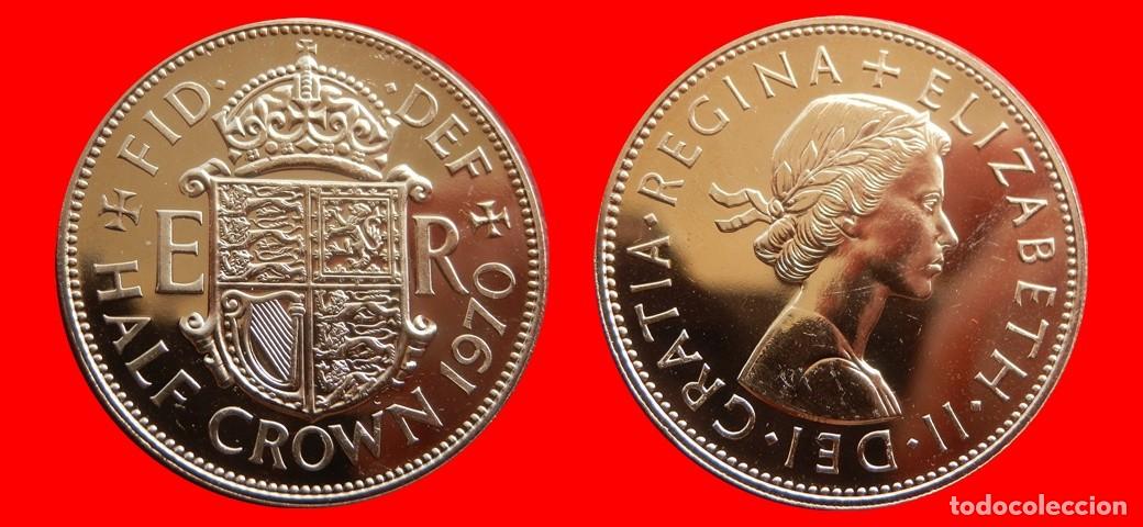Monedas antiguas de Europa: 1/2 CORONA 1970 SIN CIRCULAR PROOF PROCEDENTE DE BLISTER INGLATERRA REINO UNIDO-9234SC