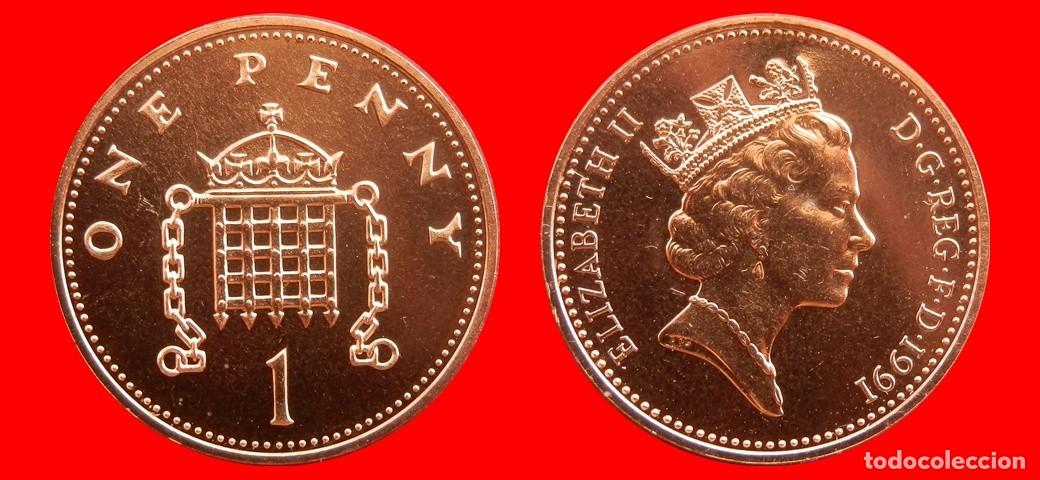 Monedas antiguas de Europa: 1 PENIQUE PENNY 1991 SIN CIRCULAR PROCEDENTE DE BLISTER INGLATERRA REINO UNIDO-9503SC