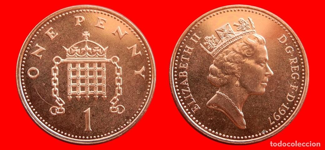 Monedas antiguas de Europa: 1 PENIQUE PENNY 1997 SIN CIRCULAR PROCEDENTE DE BLISTER INGLATERRA REINO UNIDO-9507SC