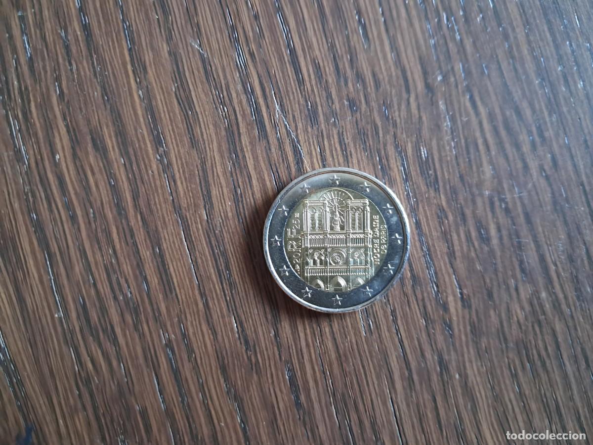 Monedas antiguas de Europa: moneda de 2 euros de Francia, Catedral Notre Damme, a&ntilde;o 2025.