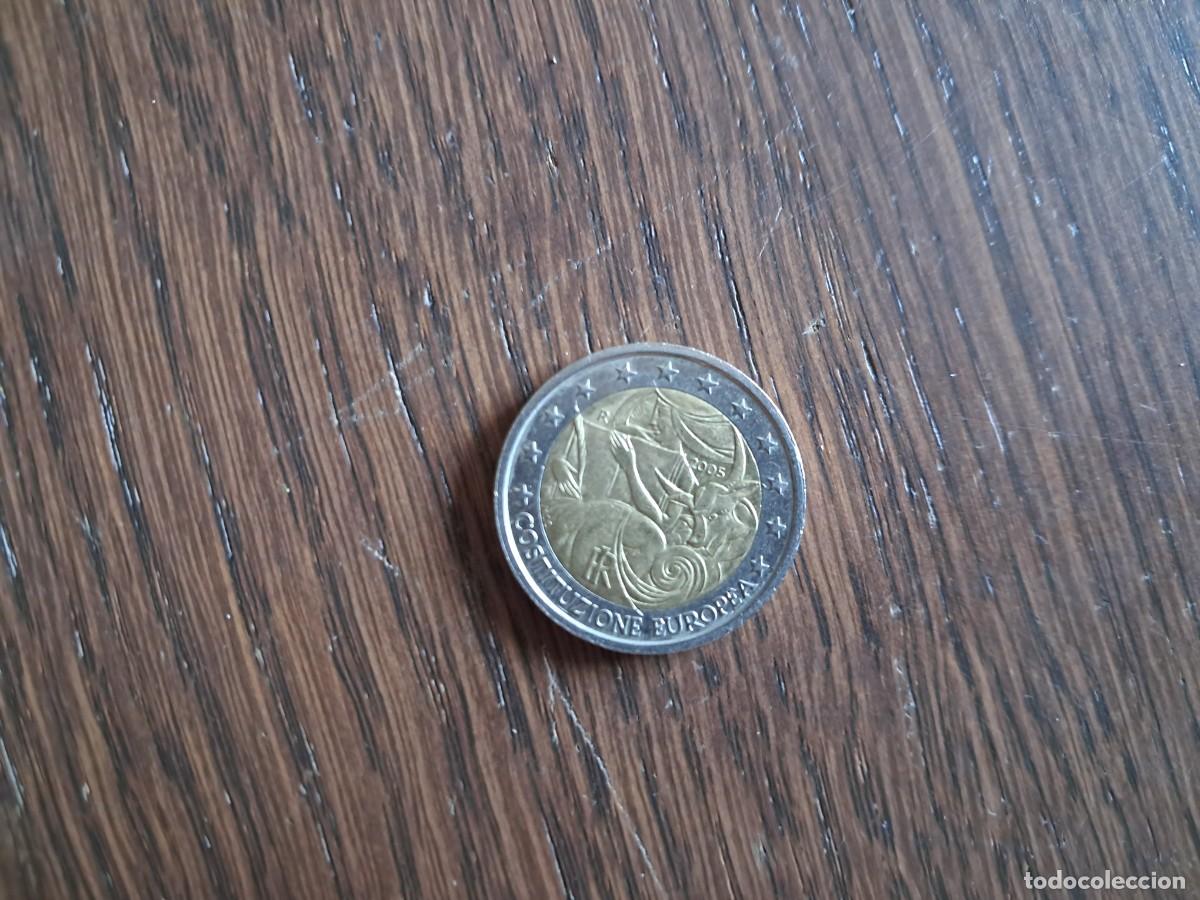 Monedas antiguas de Europa: moneda de Italia 2005 2 euros Constituci&oacute;n Europea moneda conmemorativa