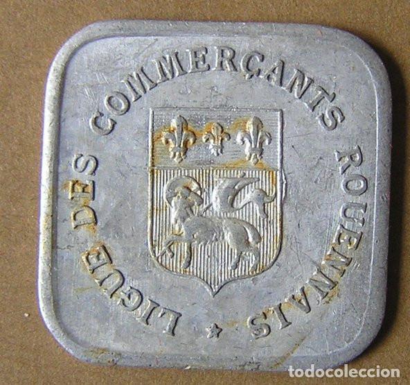 Monedas antiguas de Europa: FICHA DE 25 CENTS 1920 - LIGA DE COMERCIANTES DE ROUEN