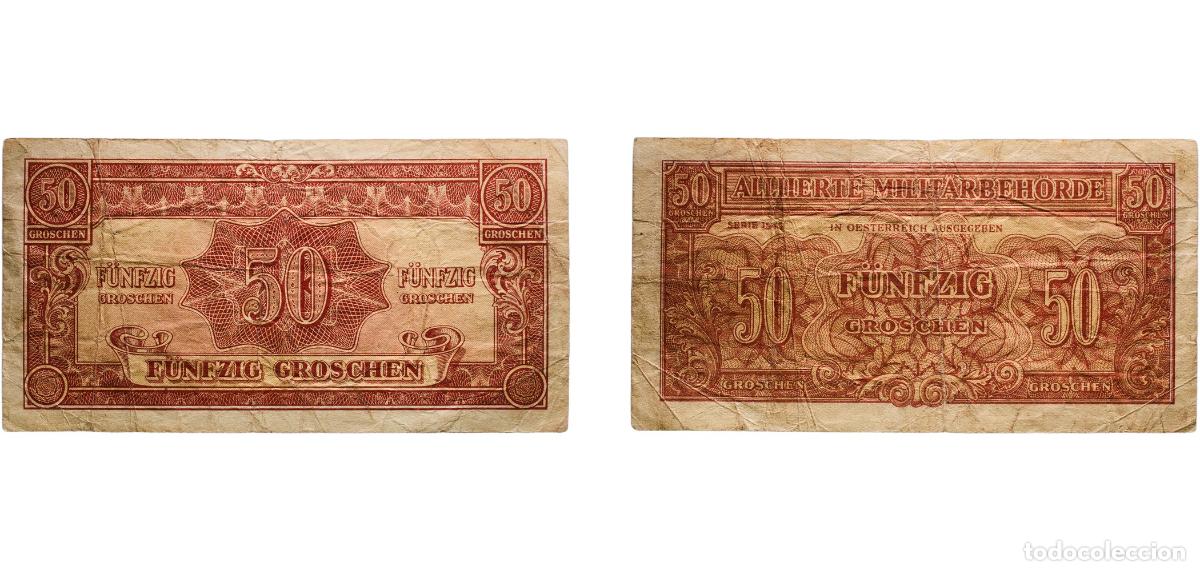 Monedas antiguas de Europa: Austria Second Republic 1944 50 Groschen (Allied Military Authority) Paper VF KK Banknoten 207 P 1