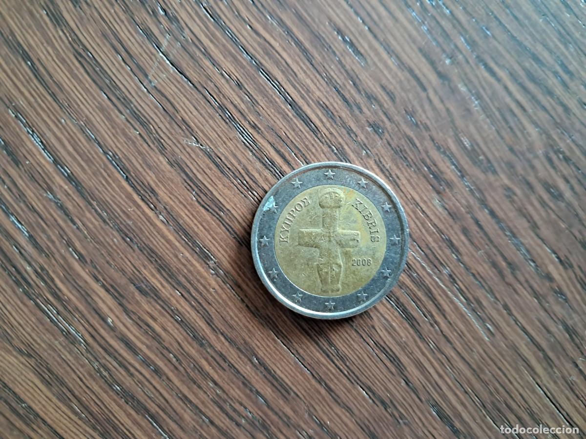 Monedas antiguas de Europa: moneda de 2 euros de Chipre, a&ntilde;o 2008.