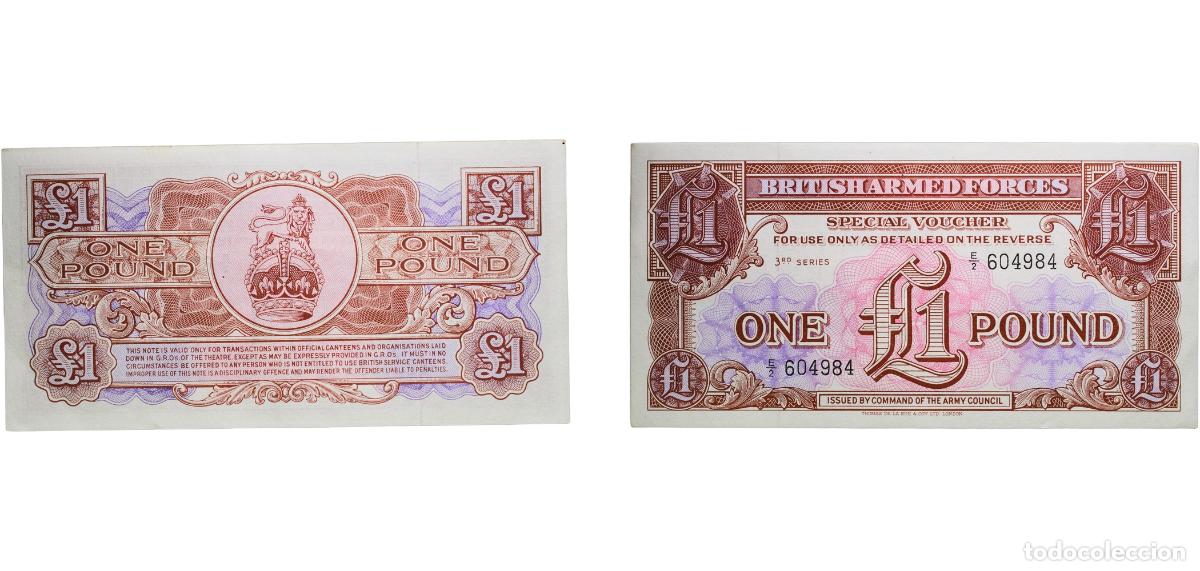 Monedas antiguas de Europa: Great Britain United Kingdom Kingdom ND (1956) 1 Pound - British Armed Forces Paper AU P# M29