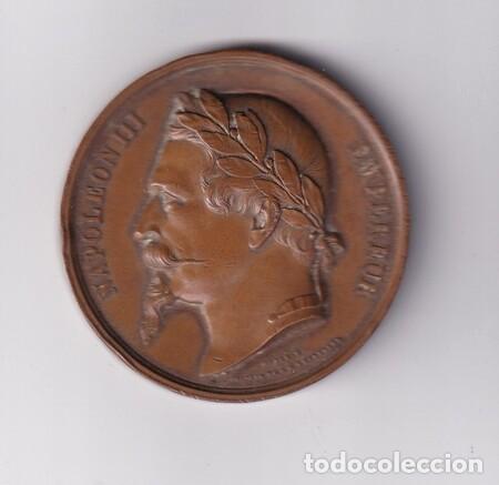 Monedas antiguas de Europa: FRANCIA. Medalla de NAPOLEON III del Concurso Regional de Perpignan de 1862. (Peso 67'56 gr.)