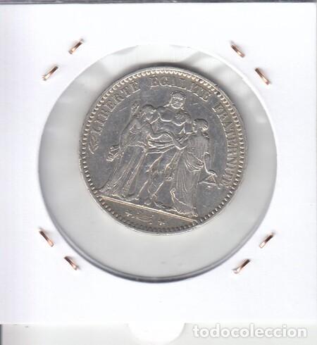 Monedas antiguas de Europa: FRANCIA. Moneda de 5 Fr. de Plata de 1875-A. MBC.