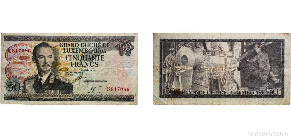 Monedas antiguas de Europa: Luxembourg 1972 50 Francs - Jean (1st. portrait) Paper VF P 55