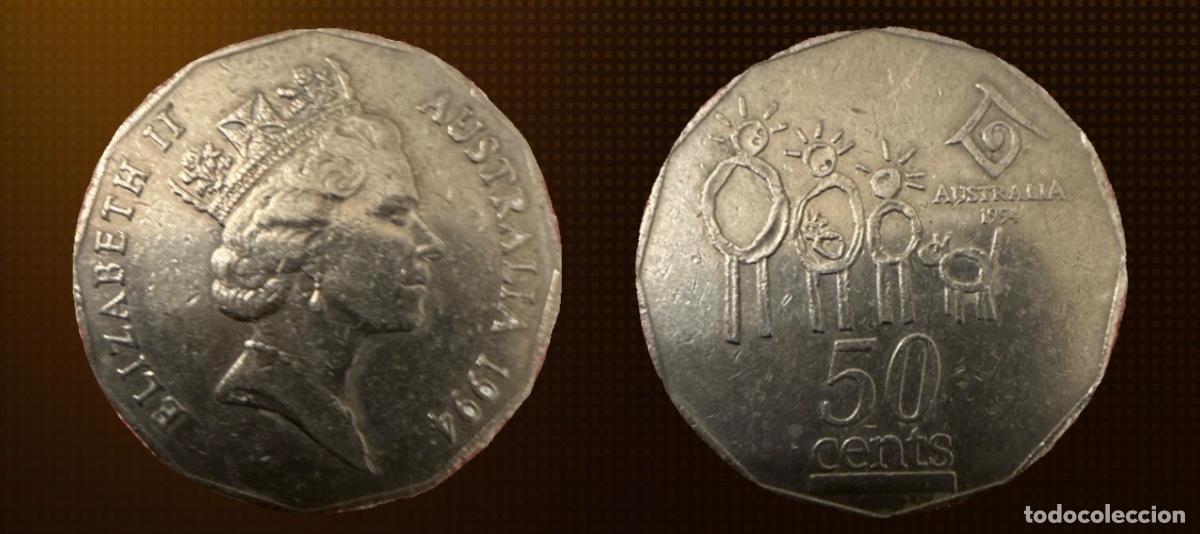 Monedas antiguas de Europa: Australia 50 centavos, A&ntilde;o internacional de la familia &middot; 1994