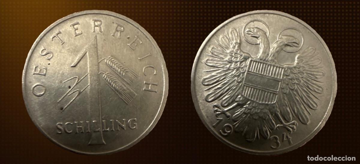 Monedas antiguas de Europa: Austria 1 chel&iacute;n &middot; 1934