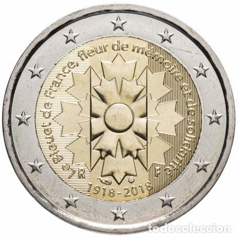 Monedas antiguas de Europa: Francia 2018 - Moneda conmemorativa 2 euros : 100.&ordm; aniversario del fin de la Primera Guerra Mundial
