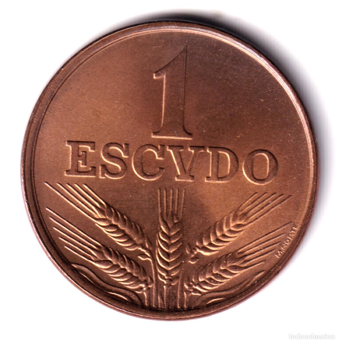 Old Coins of Europe: PORTUGAL 1 escudo 1974 REPUBLICA PORTUGUESA S/C