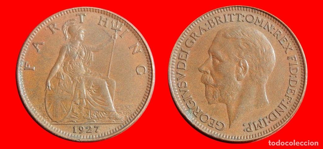 Monedas antiguas de Europa: 1 FARTHING 1927 INGLATERRA REINO UNIDO-154130