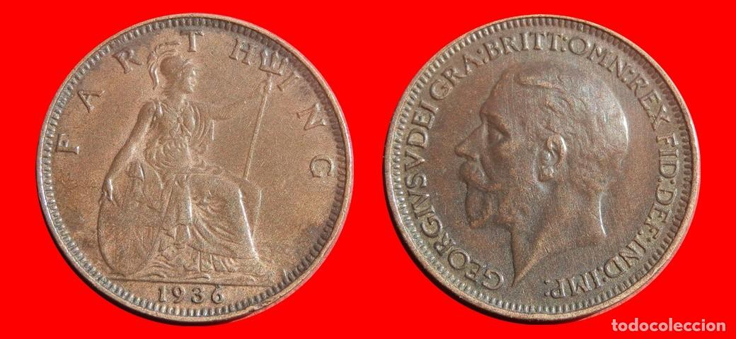 Monedas antiguas de Europa: 1 FARTHING 1936 INGLATERRA REINO UNIDO-154131