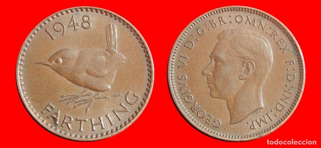 Monedas antiguas de Europa: 1 FARTHING 1948 INGLATERRA REINO UNIDO-154133