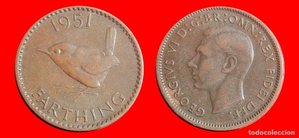 Monedas antiguas de Europa: 1 FARTHING 1951 INGLATERRA REINO UNIDO-154136