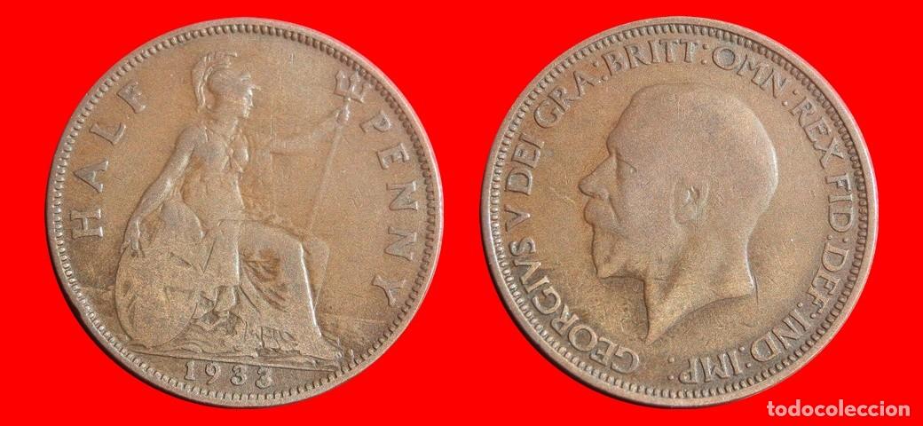 Monedas antiguas de Europa: 1/2 PENIQUE PENNY 1933 INGLATERRA REINO UNIDO-154139