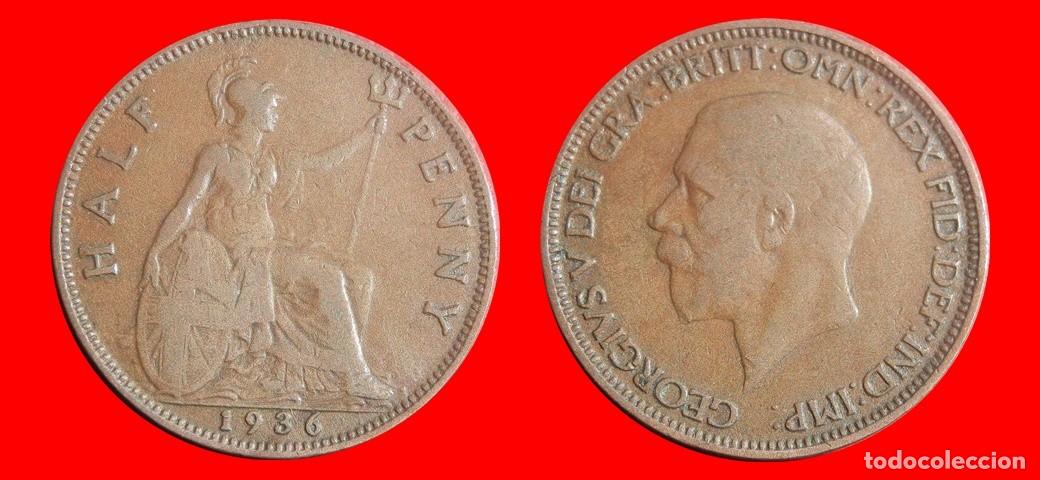 Monedas antiguas de Europa: 1/2 PENIQUE PENNY 1936 INGLATERRA REINO UNIDO-154140