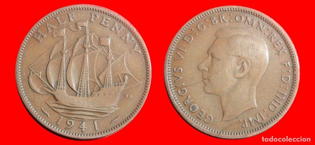 Monedas antiguas de Europa: 1/2 PENIQUE PENNY 1941 INGLATERRA REINO UNIDO-154141