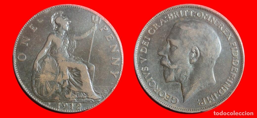 Monedas antiguas de Europa: 1 PENIQUE PENNY 1912 INGLATERRA REINO UNIDO-154146