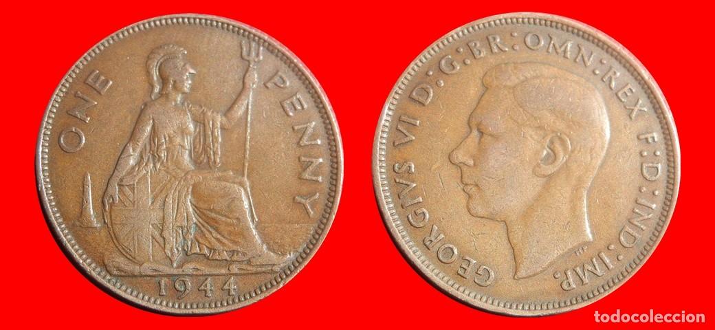 Monedas antiguas de Europa: 1 PENIQUE PENNY 1944 INGLATERRA REINO UNIDO-154148