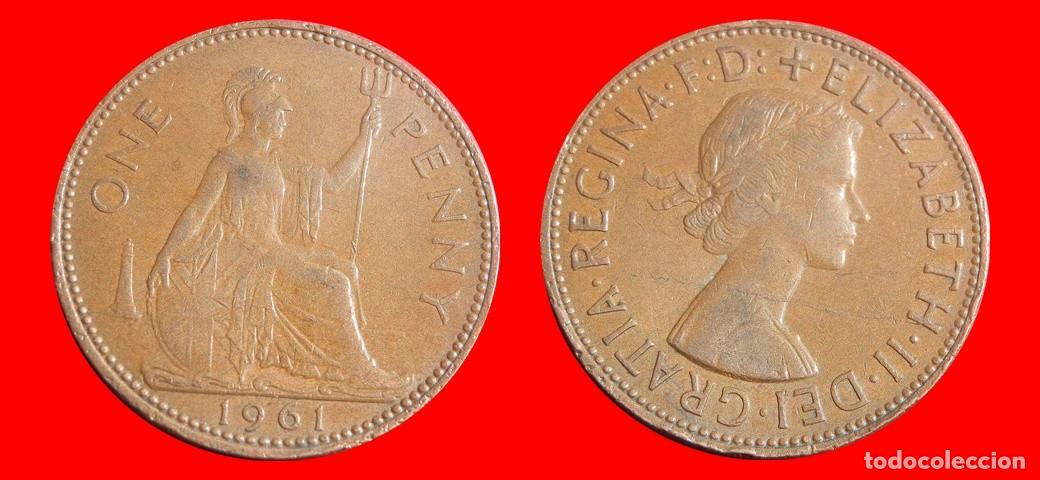Monedas antiguas de Europa: 1 PENIQUE PENNY 1961 INGLATERRA REINO UNIDO-154150
