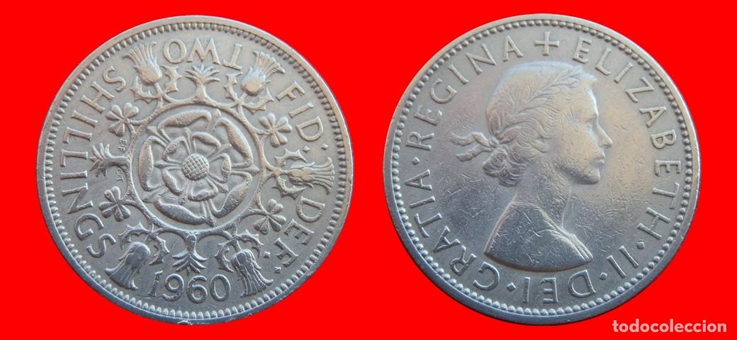 Monedas antiguas de Europa: 1 FLORIN 2 SHILLINGS 1960 INGLATERRA REINO UNIDO-154160