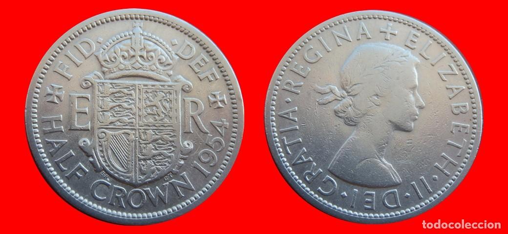 Monedas antiguas de Europa: 1/2 CORONA 1954 INGLATERRA REINO UNIDO-154163