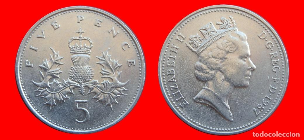 Monedas antiguas de Europa: 5 PENIQUES PENCE 1987 INGLATERRA REINO UNIDO-154175