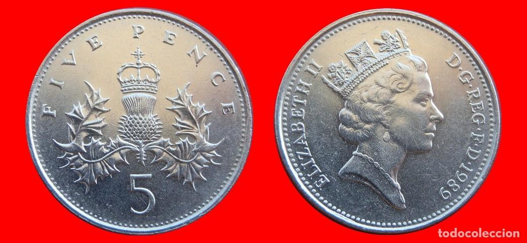 Monedas antiguas de Europa: 5 PENIQUES PENCE 1989 INGLATERRA REINO UNIDO-154177