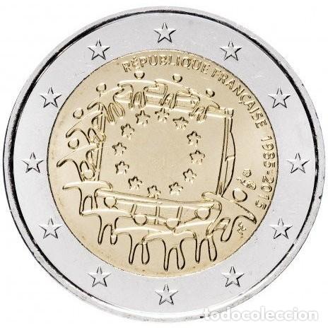 Monedas antiguas de Europa: Francia 2015 - Moneda conmemorativa 2 euros : La bandera europea