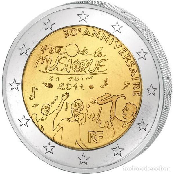 Monedas antiguas de Europa: Francia 2011 - Moneda conmemorativa 2 euros : La Fiesta de la musica