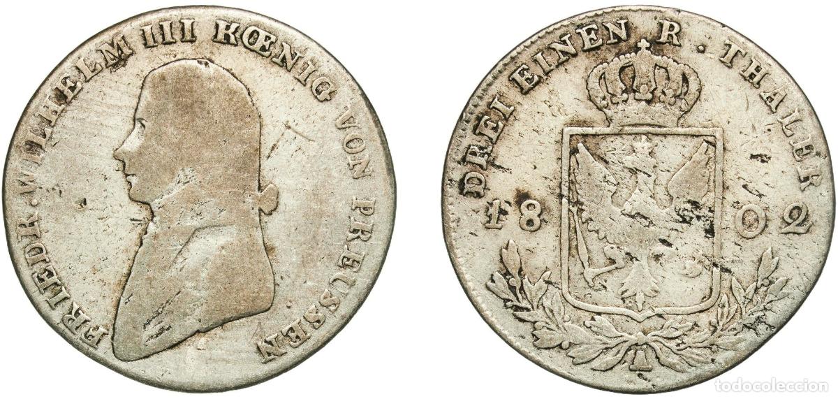 Monedas antiguas de Europa: Germany Kingdom of Prussia Kingdom of Prussia Second Empire 1802 A ⅓ Reichsthaler - Frederick Willi