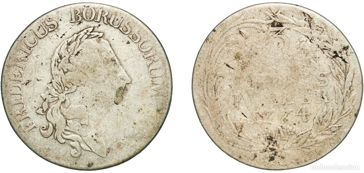 Monedas antiguas de Europa: Germany Kingdom of Prussia Kingdom of Prussia Second Empire 1774 A ⅓ Reichsthaler - Frederick II Si
