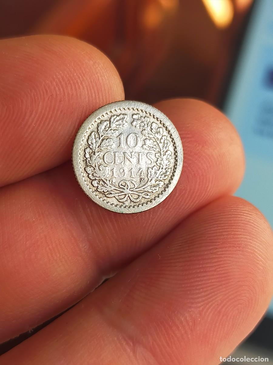 Monedas antiguas de Europa: MONEDA DE 10 CENTIMOS CENTIMES HOLANDA PAISES BAJOS 1914 BUENA CONSERVACION PLATA