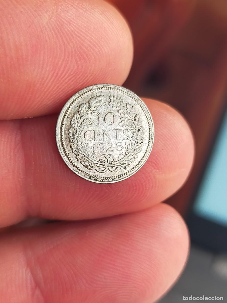 Monedas antiguas de Europa: MONEDA DE 10 CENTIMOS CENTIMES HOLANDA PAISES BAJOS 1928 BUENA CONSERVACION PLATA