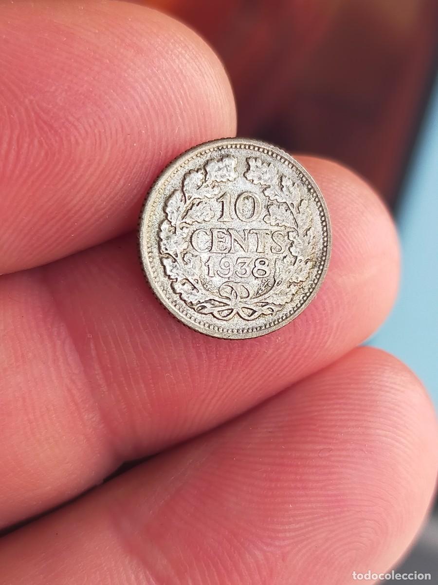 Monedas antiguas de Europa: MONEDA DE 10 CENTIMOS CENTIMES HOLANDA PAISES BAJOS 1938 BUENA CONSERVACION PLATA