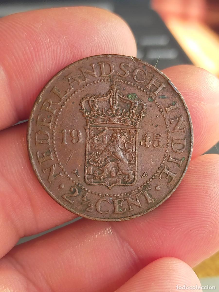 Monedas antiguas de Europa: MONEDA DE 2 1/2 2.5 DOS Y MEDIO CENT CENTAVOS CENTIMOS INDIAS HOLANDESAS 1945 MUY BUENA CONSERVACION