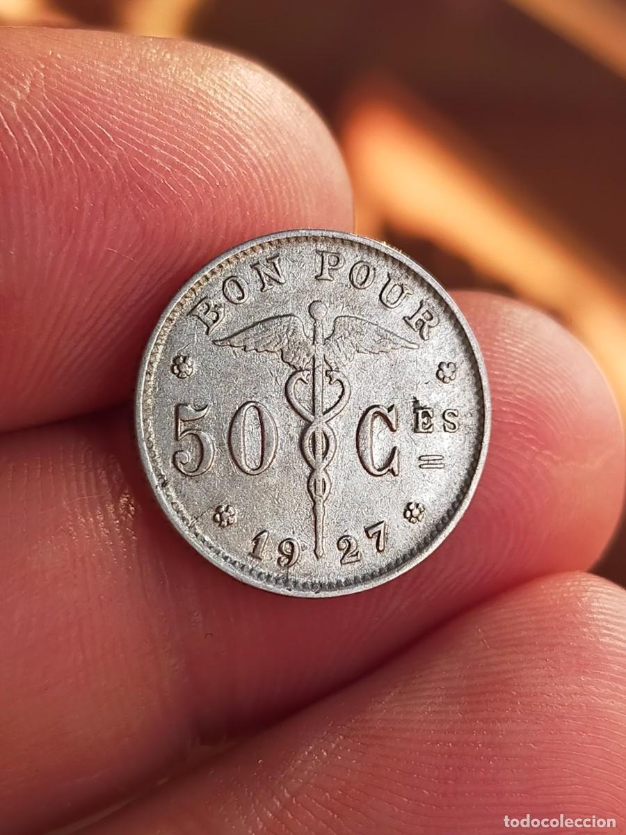 Monedas antiguas de Europa: MONEDA DE 50 CINCUENTA CENTIMES CENTAVOS CENTIMOS BELGICA 1927 BELGIQUE MUY BUENA CONSERVACION