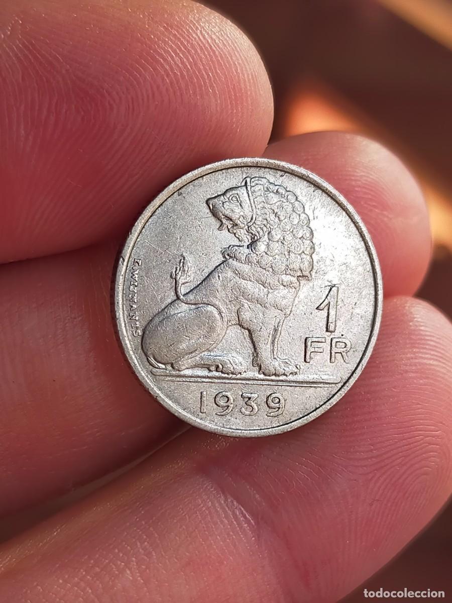 Monedas antiguas de Europa: MONEDA DE 1 UN FRANCO FRANC BELGICA 1939 MUY BUENA CONSERVACION